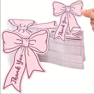 Pink Bow Thank You Cards, NEW, tax deductible, stand out to customers with these
